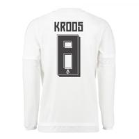 2015-16 Real Madrid Long Sleeve Home Shirt (Kroos 8) - Kids