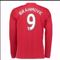 2016 17 man united home long sleeve shirt ibrahimovic 9