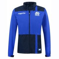 2016-2017 Scotland Macron Rugby Full Zip Waterproof Fleece Jacket (Blue)