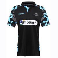 2016 2017 glasgow warriors rugby training jersey black kids