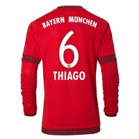 2015 16 bayern munich long sleeve home shirt thiago 6