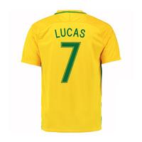 2016 17 brazil home shirt lucas 7