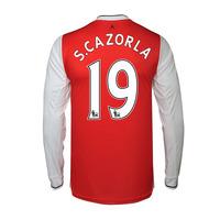 2016-17 Arsenal Long Sleeve Home Shirt (S.Cazorla 19)