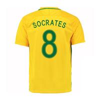 2016 17 brazil home shirt socrates 8