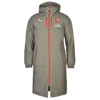 2016 2017 arsenal puma long bench coat jacket grey kids