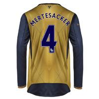 2015-16 Arsenal Long Sleeve Away Shirt (Mertesacker 4) - Kids