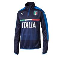 2016 2017 italy puma quarter zip training top navy