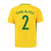 2016-17 Brazil Home Shirt (Dani Alves 2) - Kids