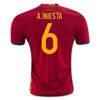 2016 2017 spain home shirt ainiesta 6