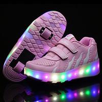 2017 kids boy girls roller skate shoes ultra light one two wheel skati ...