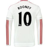 2015-2016 Man Utd Long Sleeve Away Shirt (Rooney 10) - Kids