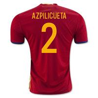 2016 2017 spain home shirt azpilicueta 2