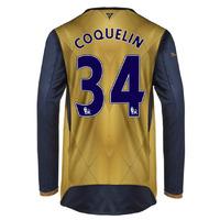 2015-16 Arsenal Long Sleeve Away Shirt (Coquelin 34) - Kids