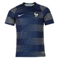 2016 2017 france nike pre match training shirt navy