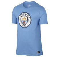 2016 2017 man city nike core crest tee blue kids