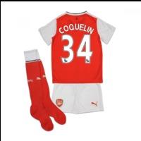 2016 17 arsenal home little boys mini kit coquelin 34