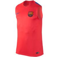 2016-2017 Barcelona Nike Sleeveless Training Shirt (Crimson)