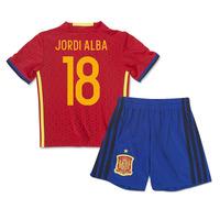 2016-2017 Spain Home Mini Kit (Jordi Alba 18)