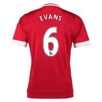 2015 16 man united home shirt evans 6 kids