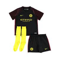 2016-2017 Man City Away Nike Little Boys Mini Kit