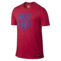 2016-2017 Barcelona Nike Crest T-Shirt (Red) - Kids
