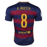 2015 16 barcelona home shirt ainiesta 8 kids