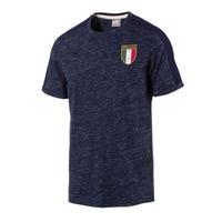 2017-2018 Italy Azzurri Badge Tee (Peacot Heather)