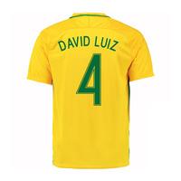 2016 17 brazil home shirt david luiz 4 kids