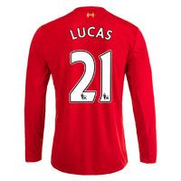 2015-16 Liverpool Home Long Sleeve Shirt (Lucas 21) - Kids