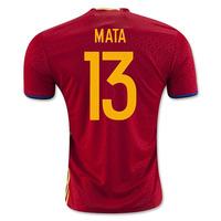 2016 2017 spain home shirt mata 13