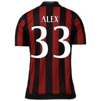 2015 16 ac milan home shirt alex 33 kids