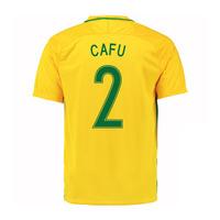 2016-17 Brazil Home Shirt (Cafu 2) - Kids