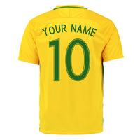 2016-17 Brazil Home Shirt (Your Name) -Kids