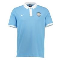 2016 2017 man city nike core polo shirt blue