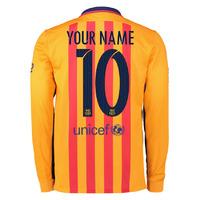 2015 2016 barcelona long sleeve away shirt your name