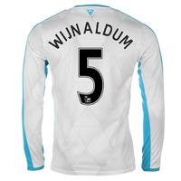 2015-16 Newcastle Away Long Sleeve Shirt (Wijnaldum 5)