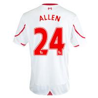 2015 16 liverpool away shirt allen 24 kids