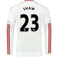 2015-2016 Man Utd Long Sleeve Away Shirt (Shaw 23)