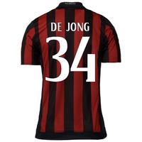 2015-16 AC Milan Home Shirt (De Jong 34) - Kids