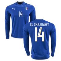 2016-2017 Italy Long Sleeve Home Shirt (El Shaarawy 14)