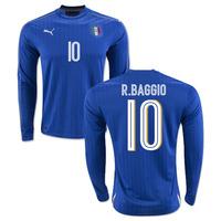 2016-2017 Italy Long Sleeve Home Shirt (R.Baggio 10)