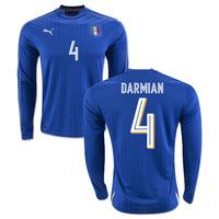 2016-2017 Italy Long Sleeve Home Shirt (Darmian 4)