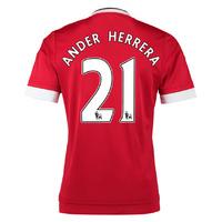 2015-16 Man United Home Shirt (Ander Herrera 21) - Kids