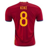 2016-2017 Spain Home Shirt (Koke 8)