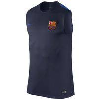 2016 2017 barcelona nike sleeveless training shirt navy