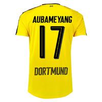 2016-17 Borussia Dortmund Home Shirt (Aubameyang 17) - Kids