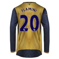 2015-16 Arsenal Long Sleeve Away Shirt (Flamini 20) - Kids