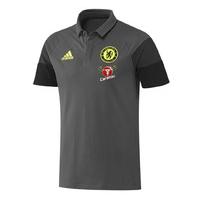 2016 2017 chelsea adidas training polo shirt dark grey