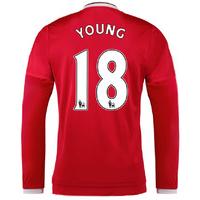 2015-2016 Man Utd Long Sleeve Home Shirt (Young 18)