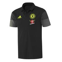 2016 2017 chelsea adidas training polo shirt black